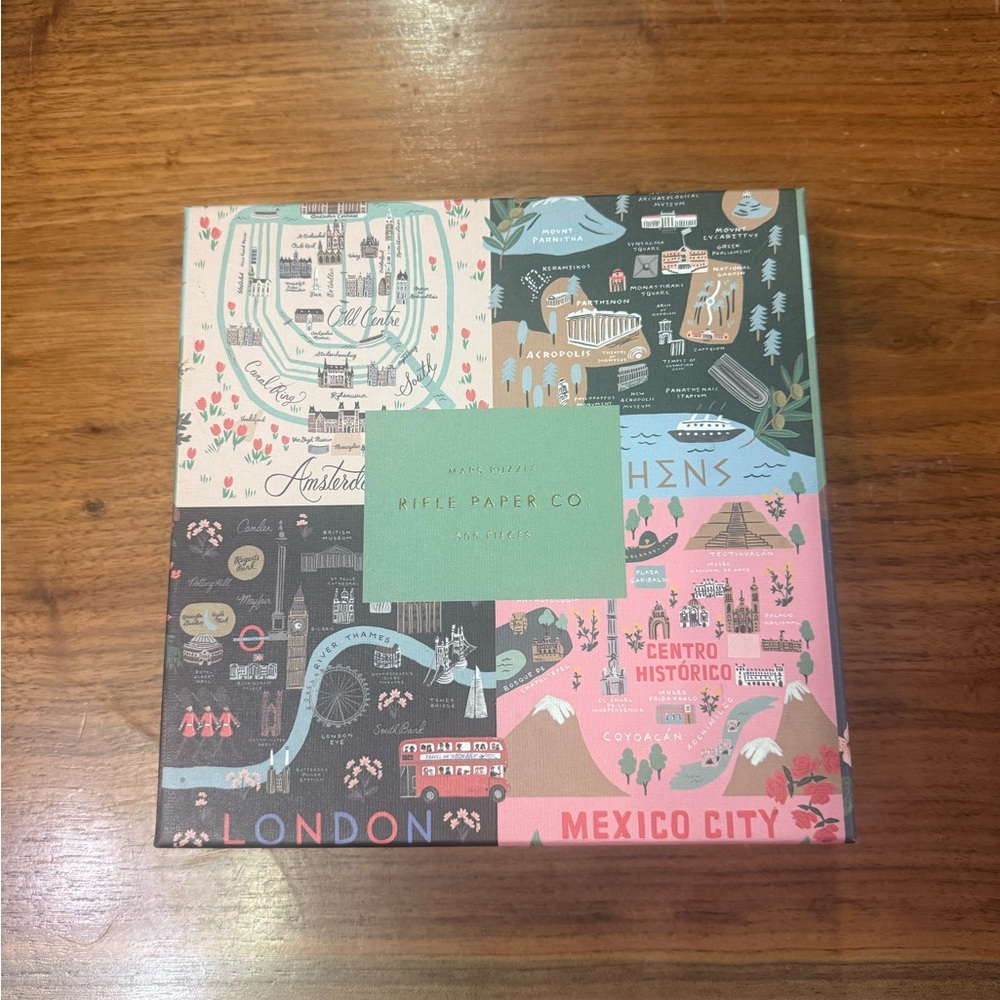 Rifle Paper co Maps Puzzle